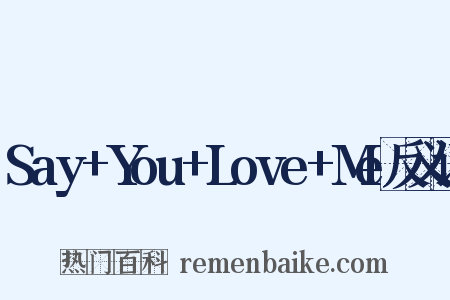 Say+You+Love+Me反义词是什么意思的图片